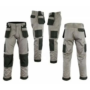 Men's Waterproof Breathable Canvas Mid Rise Workwear Cargo <b>Trousers</b> Sustainable Polyester/Cotton Drawstring Spring - Product Image 1