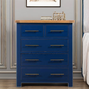 Gabinete Tallboy de madera de alta calidad Diseño de lujo Muebles de dormitorio de madera Gama Cascais Madera maciza del fabricante de Vietnam 2024 - Product Image 1