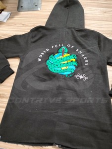 Sweat-shirt à capuche pour homme de haute qualité, personnalisable avec logo imprimé en 3D, fermeture éclair, taille américaine, 100% coton, impression personnalisée - Product Image 5