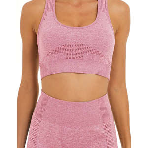 Ropa Deportiva con Logotipo Personalizado, Shorts y Bra de Yoga, Conjunto Deportivo de 2 Piezas para Mujer, Spandex y Poliéster - Product Image 2