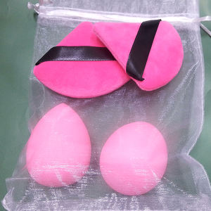 Éponge à maquillage sans latex, couleur neutre, vitamine E, ensemble de pinceaux à maquillage violet foncé 15 pièces avec éponge - Product Image 6