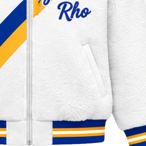 Chaqueta Bomber Reversible de Sherpa Personalizada de la Hermandad Griega Sigma Gamma Rho para Mujer, Abrigo de Invierno Cálido de Doble Cara con Forro Polar, OEM ODM - Product Image 5