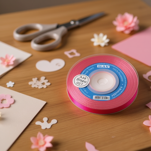 Nastro in raso ILAN 0,3 cm x 80 iarde colore fucsia per artigianato e decorazioni - Product Image 3