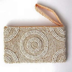 Decorative Embroidery Glass <b>Seed</b> Beaded Coin Purse Mini Cosmetic Bag For Travel Gifting Parties Stylish Women Zipper Pouch - Product Image 6
