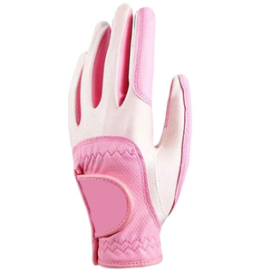 White Cabretta Leather Luxury Unisex Right Hand Golf Gloves Button Closure Adjustable Wrist <b>Strap</b> Hand Grips Breathable Sports - Product Image 3