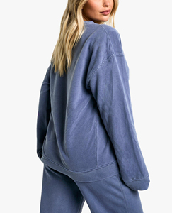 Sudadera con Capucha Extra Grande para Mujer, 100% Algodón de Alta Calidad, 400GSM, con Logotipo Bordado Personalizado, Estilo Urbano, Gruesa, para Invierno - Product Image 2