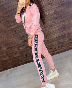 Ensemble de survêtement streetwear personnalisé pour femme, deux pièces, 100 % coton molletonné, à capuche avec cordon de serrage, longueur intégrale, respirant, écologique, vierge - Product Image 2