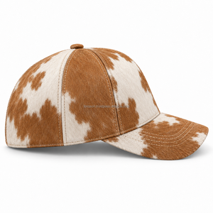 Unisex 6-Panel Hair Hide Canvas Baseball Cap <b>Animal</b> Brown White Cotton Fitted Casual Four Seasons <b>Hat</b> High Quality Common - Product Image 4