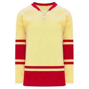 เสื้อฮอกกี้น้ำแข็งสีน้ำเงิน คอกลม แขนยาว ลายทางสีทองขาว หมายเลขทีม 21 สำหรับทุกเพศ - Product Image 3