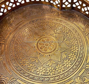 Plateau de service ovale moderne en laiton, artisanat artisanal durable avec taille personnalisable - Product Image 6