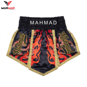 กางเกงมวยไทยปักโลโก้ตามสั่ง กางเกงชกมวยใส่สบาย สไตล์การแข่งขันระดับมืออาชีพ กางเกงฝึกซ้อม - Product Image 3