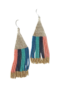 ต่างหูเม็ดลูกปัดหลากสีสไตล์ชาติพันธุ์สำหรับผู้หญิงและเด็กผู้หญิง เหมาะสำหรับงานปาร์ตี้และงานแต่งงาน โดย MD HANDICRAFTS - Product Image 5