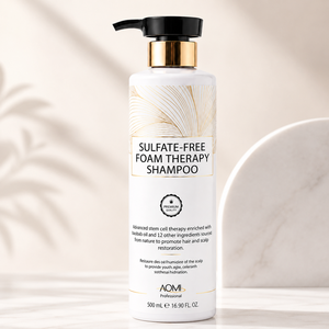 Champú Terapéutico en Espuma Sin Sulfatos AOMI 500ml Hidratante Para Todo Tipo de Cabello Hombres Adultos - Product Image 3
