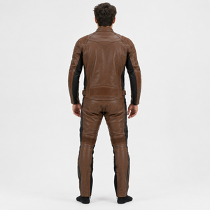 Traje de dos piezas para motocicleta, de cuero de primera calidad, equipo de protección para carreras, transpirable, aerodinámico, para pista. - Product Image 4
