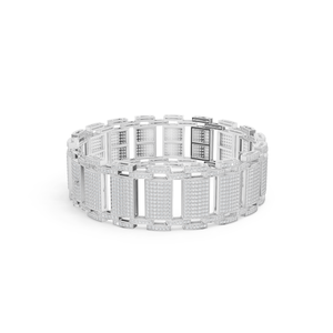 Aurum Diam Gold <b>Silver</b> Open <b>Cuff</b> <b>Bracelet</b> Name Pendant Micro Pave Moissanite Charm EGI Certified Crown Shape Unisex Party Gift - Product Image 4