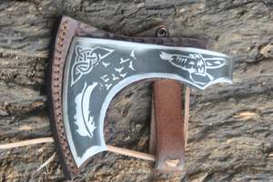 Industrial Grade Carbon Steel <b>Axe</b> Head Premium Quality Tool <b>Wood</b> Handle Sheath <b>Axe</b> Camping/Hunting <b>Axe</b> - Product Image 4