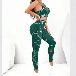 Conjunto Deportivo de Yoga para Mujer, 2 Piezas, Tie Dye, Top Deportivo y Leggings de Cintura Alta, Ropa Deportiva sin Costuras para Gimnasio - Product Image 2