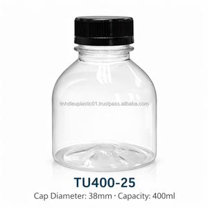 Botellas de Plástico PET Ecológicas de 400 ml de Fabricación Profesional, Envases Duraderos y a Prueba de Fugas para Bebidas Frías - Product Image 5