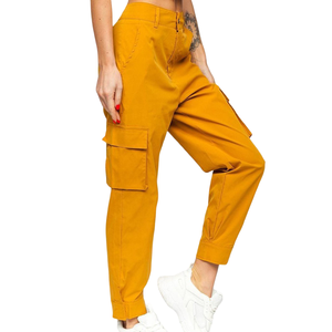 Pantalones cargo para mujer, pantalones deportivos casuales acampanados, ropa de calle, pantalones jogger de invierno, 100% algodón - Product Image 1