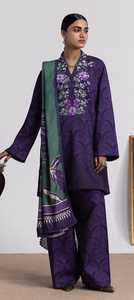 Ssumaira Present 3 Pc Stitched Linen Winter Collection COCO PRINTS - Salwar Kameez Dupatta Anarkali - Traditional Muslim <b>Dress</b> - Product Image 6