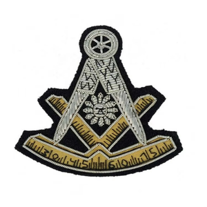 Badges et écussons personnalisés de la franc-maçonnerie, brodés en bullion, en forme de cœur et de fleur, en feutre non tissé, sans nickel, avec paillettes, haute qualité, faible coût - Product Image 2
