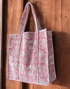 Handmade Quilted Cotton Floral Tote <b>Bag</b> for Women Large Capacity <b>Boho</b> Shopping Shoulder <b>Bag</b> - Product Image 5