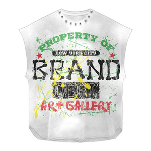 T-shirt en coton à col épais personnalisé, uni, noir, coupe ajustée pour homme, broderie possible, vente en gros usine - Product Image 4