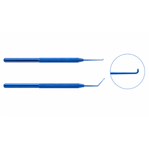 Gancho Sinskey de Titanio Azul, Instrumento Quirúrgico Oftálmico de Precisión para Cirugía Ocular, para Cataratas y Procedimientos Microquirúrgicos - Product Image 4