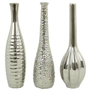 Vase de table classique en acier inoxydable, design géométrique fait main pour la décoration intérieure, vase de sol fait main en promotion - Product Image 5