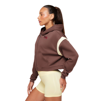 Sweat à capuche zippé color block coupe ample, veste pull personnalisable avec logo, streetwear automne-hiver