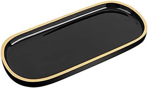 Emibele Jewelry Organizer Oval Resin Tray, Bathroom Kitchen Dresser Vanity Tray Jewelry <b>Dish</b> <b>Ring</b> Holder Cosmetic Organizer - Product Image 4