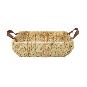 Plateau de service en jacinthe d'eau multi-usages durable, panier pour manger, petit déjeuner, stockage et décoration de la maison en gros - Product Image 1