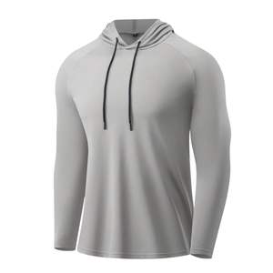 Vêtements de pêche imperméables personnalisés à faible MOQ avec motif sublimé, chemises de pêche unies en Spandex/Polyester avec protection UV et capuche - Product Image 1