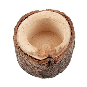 Portavelas Antiviento Aqdus Saleem AC-SPIRAL9 |   Diseño Cuadrado Hecho a Mano en Madera de Acacia |   Corteza Natural |   Moradabad, India | - Product Image 5