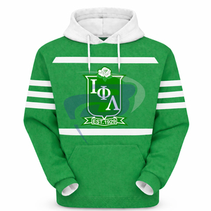 Vestido con Capucha Oversize de la Hermandad Iota Phi Lambda IPL - Talla Grande, Transpirable, Antiarrugas, Estilo Urbano Otoñal - Product Image 1