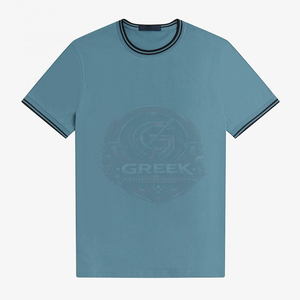 เสื้อยืดโอเวอร์ไซส์พรีเมียมสำหรับผู้ชาย สวมใส่สบาย ระบายอากาศได้ดี แห้งเร็ว แขนสั้น ผ้าคอตตอนผสม ลำลอง ปักลายเรียบง่าย รับผลิตแบบ OEM ODM - Product Image 5