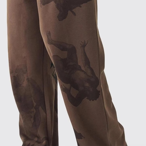 Wholesale Lightweight Casual Cotton Fleece Street Baggy <b>Trouser</b> Custom Striped Men Wide Leg Oversized Elastic Waist Mid - Product Image 4