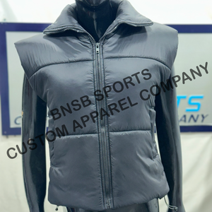 Womens Regular Quilted Hooded Jacket Solid <b>Waterproof</b> <b>Zipper</b> Closure Spring Autumn Casual Custom logo Oem Supplier - Product Image 3