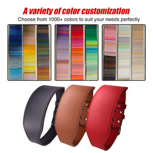 เข็มขัดยกน้ำหนักหนังกลับสีฟ้า แดง ชมพู แบบกำหนดเองได้ พร้อมหัวเข็มขัดสีดำ หนังหนา 6 มม. เข็มขัดยกน้ำหนักสำหรับออกกำลังกาย - Product Image 2