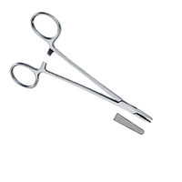 Pince porte-aiguille chirurgicale dentaire en acier inoxydable avec manche plaqué or, forceps orthodontique, instrument dentaire manuel