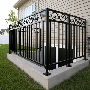 Balustrades de balcon extérieures en fer forgé sur mesure, balustrades décoratives en métal, balustrades de sécurité thermolaquées pour villas de luxe et maisons - Product Image 3