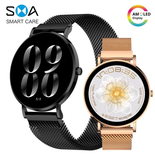 AM28 Ultra-Slim AMOLED Fitness Watch 100+ Sports Modes Blood Oxygen Monitoring Long Battery Life Smart Lifestyle Tools