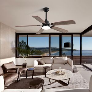 Ventilatore da Soffitto LED Classico da 52 Pollici con Luce Dimmerabile, 6 Velocità, 5 Pale, Telecomando, Motore DC per Uso Interno - Product Image 4
