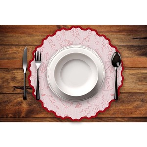 Durable Cotton Placemats Washable Fabric Print Design <b>Round</b> Shape Table <b>Mats</b> for Kitchen & Dining Room - Product Image 1
