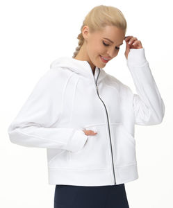 Sweat-shirts à capuche oversize zippés en polaire pour femmes, décontractés, automne-hiver, pour adolescentes - Product Image 4