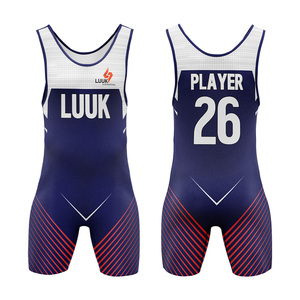 Custom Printed Digital Print Men's <b>Wrestling</b> <b>Singlet</b> Four Way Stretch Lightweight Breathable Quick Dry Durable MMA <b>Singlets</b> - Product Image 4