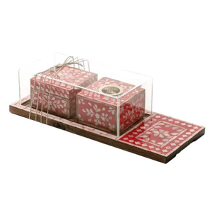 Brûleur d'encens de luxe en nacre de haute qualité, style Mubkhara, en matériau MOP vietnamien, pour la fête du Ramadan, type bouchon anis étoilé - Product Image 1