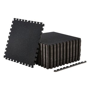 Tappetini Imbottiti Intrecciati per Palestra, 24 Pezzi 60x60x1.4 cm, in Schiuma EVA ad Alta Densità, Gomma Morbida per Esercizi Fitness - Product Image 1