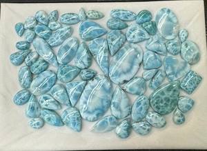 Lot de cabochons de larimar naturel de qualité supérieure, lisses et non montés, pour la fabrication de bijoux, taille libre - Product Image 3