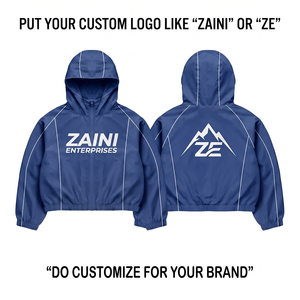 210 GSM Premium Polyester Canvas Waterproof Breathable <b>Windbreaker</b> Jacket <b>Black</b> Contrast Panel OEM ODM Print Winter <b>Men's</b> High - Product Image 1